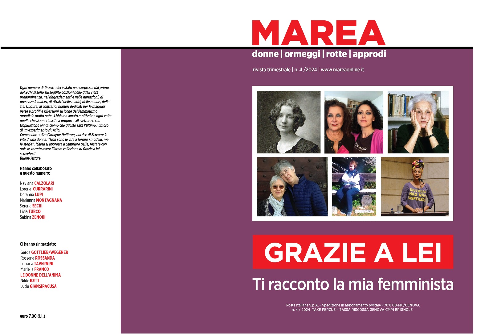 Marea 4/2024 Grazie a lei – la presentazione online